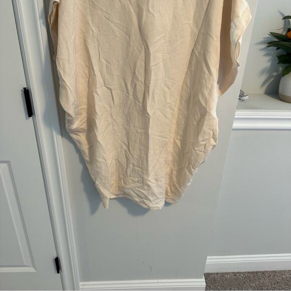 HATCH Cream Linen Blend Mini Dress One Size - Picture 9 of 14